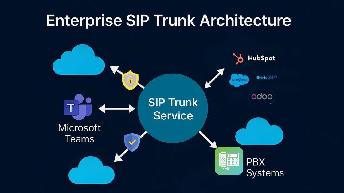 Enterprise SIP Trunking Architecture: Global integration with Microsoft Teams, CRM platforms, and legacy PBX systems